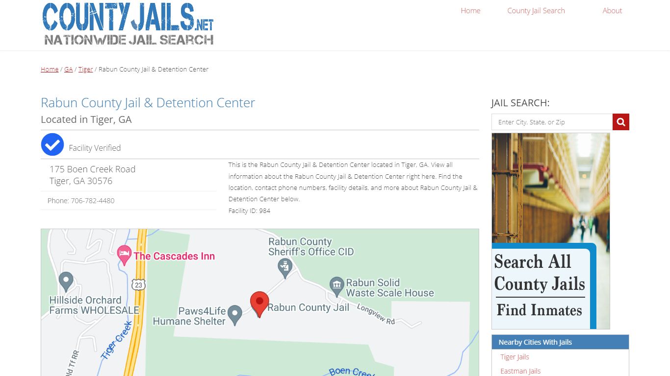 Rabun County Jail & Detention Center in Tiger, GA | CountyJails.net